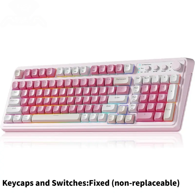 AULA S99 Tri-Mode RGB Gaming Keyboard - Creamy Retro Design
