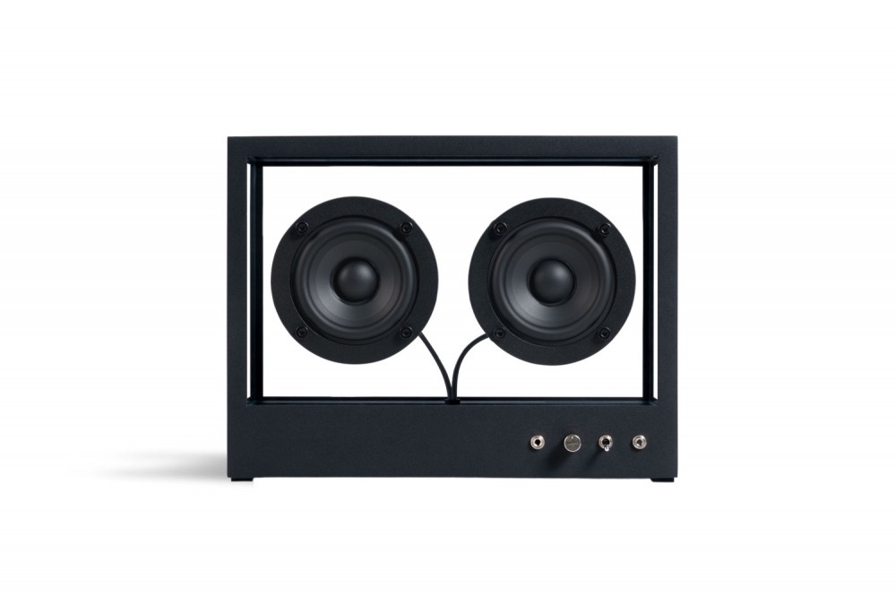 Transparent Speaker Timeless Aluminium and Tempered Glass Design - Bluetooth and Cable