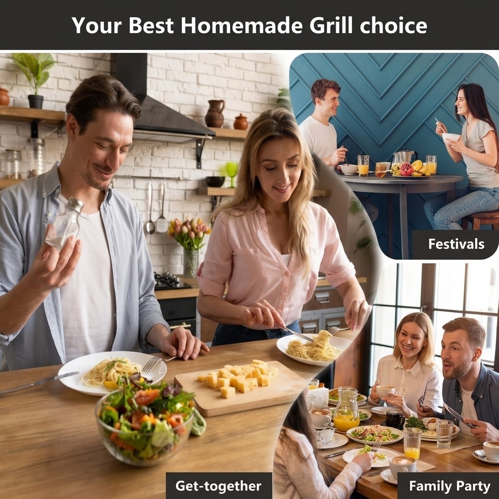 High-end Smokeless Electric Indoor Grill | 2-in-1 BBQ with Non-Stick Removable Plates & Temp Control Dishwasher Safe