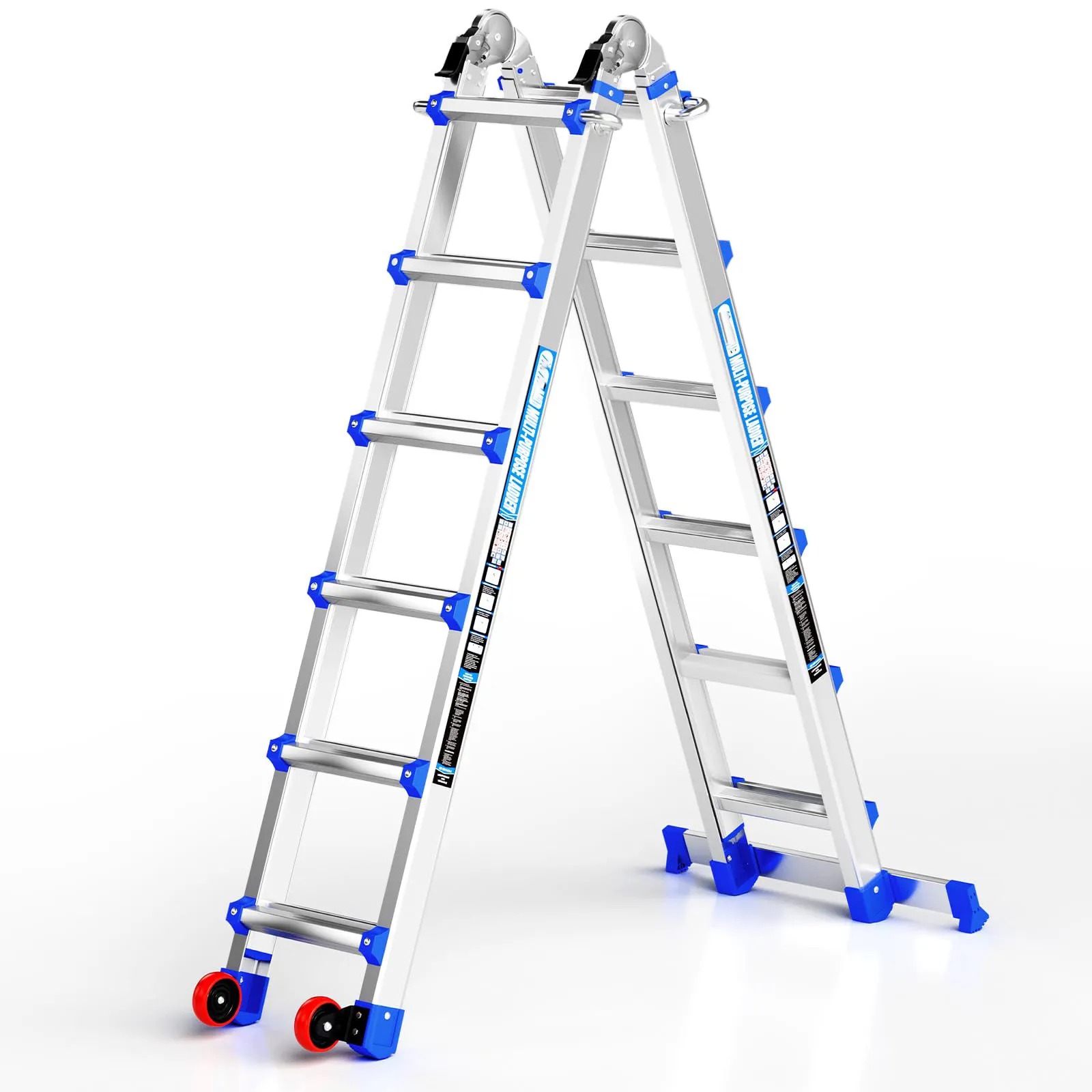 PrimeStabilize 17FT Telescoping A-Frame Ladder