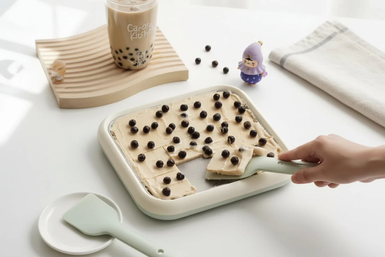 🍦 Achieve "Rolled Ice Cream" Freedom at Home! Magic DIY Ice Cream Pan