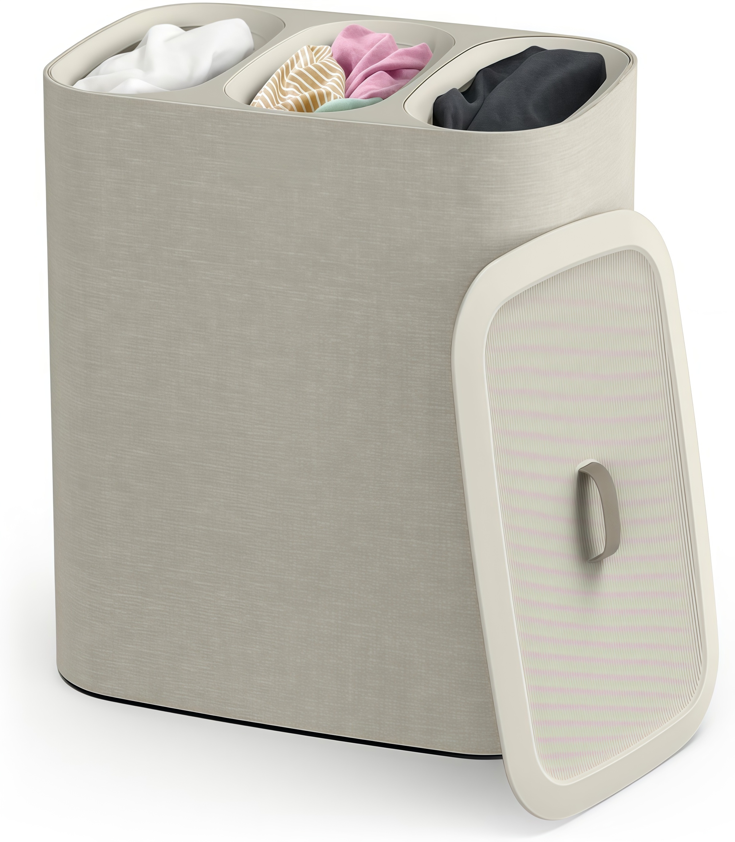 Laundry Hamper Separation Basket with lid, 2 Removable Washing Bags with Handles