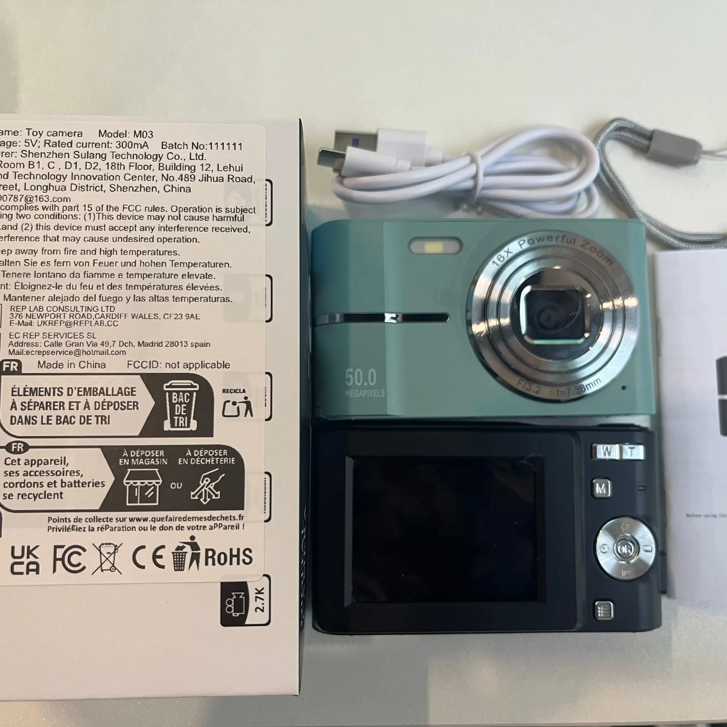 FHD 1080P Digital Camera with 16X Zoom - Portable & Compact