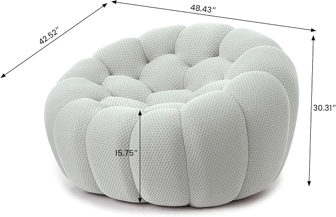 3D Honeycomb Shape Curved Couch for Living Room/Apartment/Small Space
