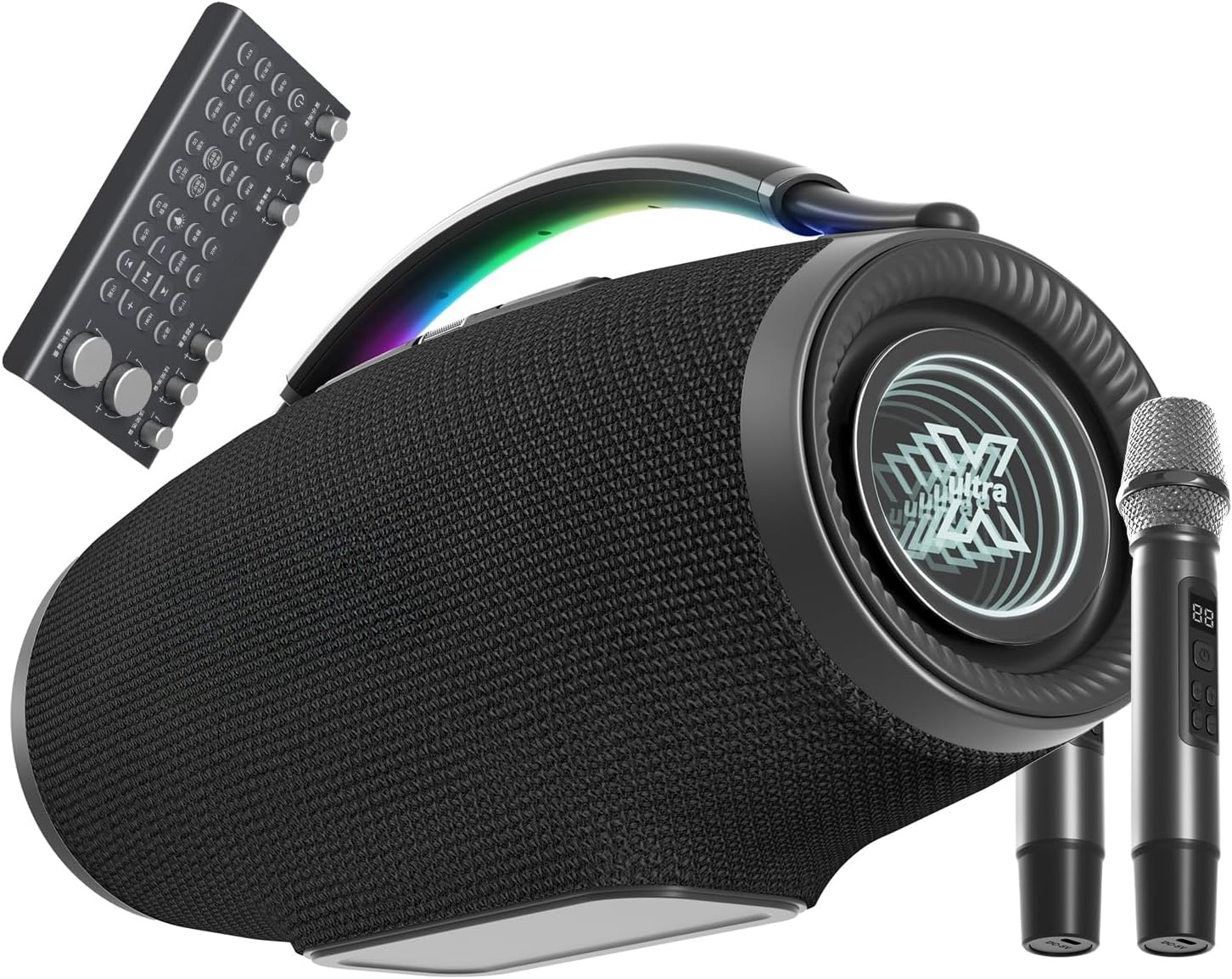 🔥Portable Bluetooth speaker, equipped with a mixer, purchased today with two complimentary microphones🔥