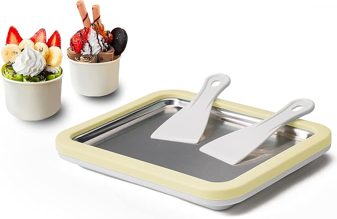 🍦 Achieve "Rolled Ice Cream" Freedom at Home! Magic DIY Ice Cream Pan