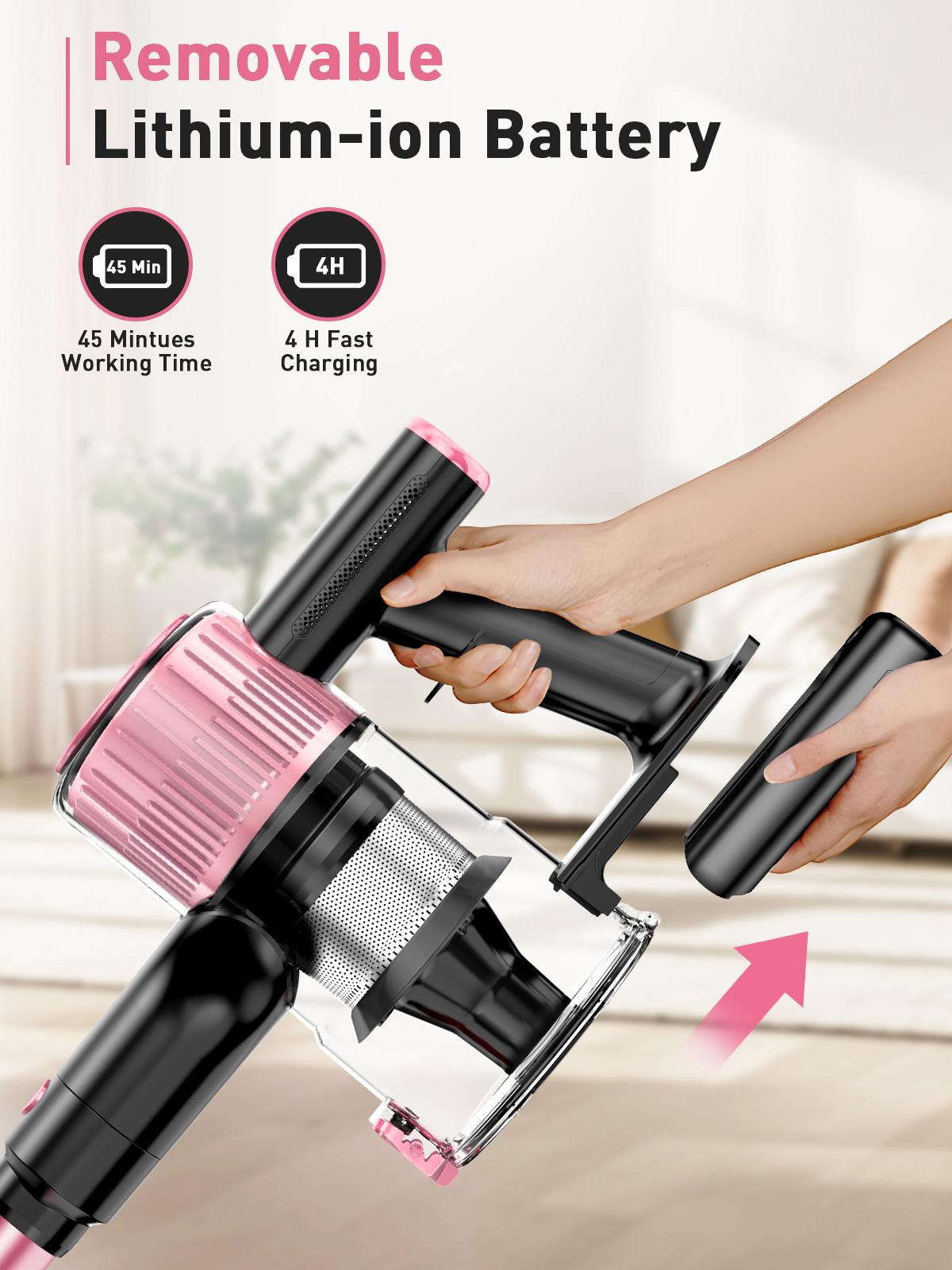 VICEASE Cordless Vacuum Cleaner - 450W, 33Kpa, LED Display