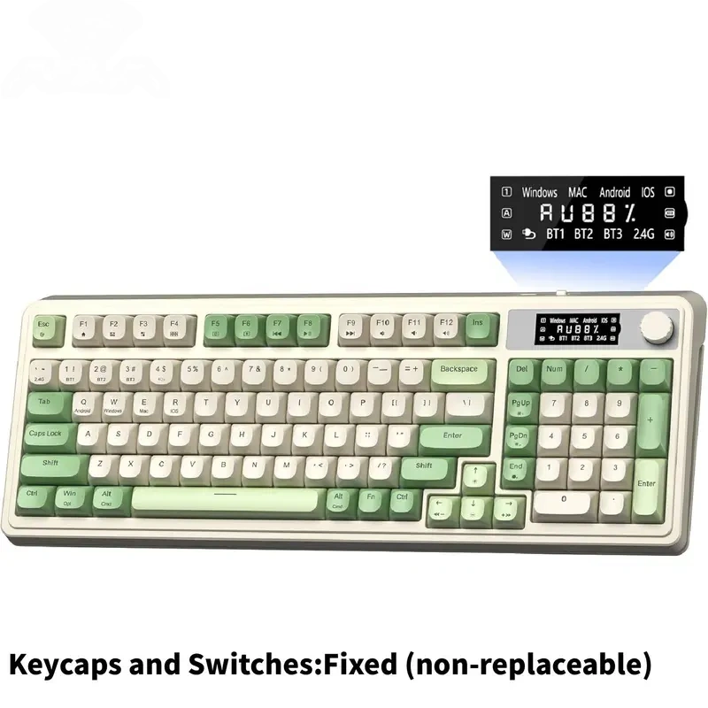 AULA S99 Tri-Mode RGB Gaming Keyboard - Creamy Retro Design