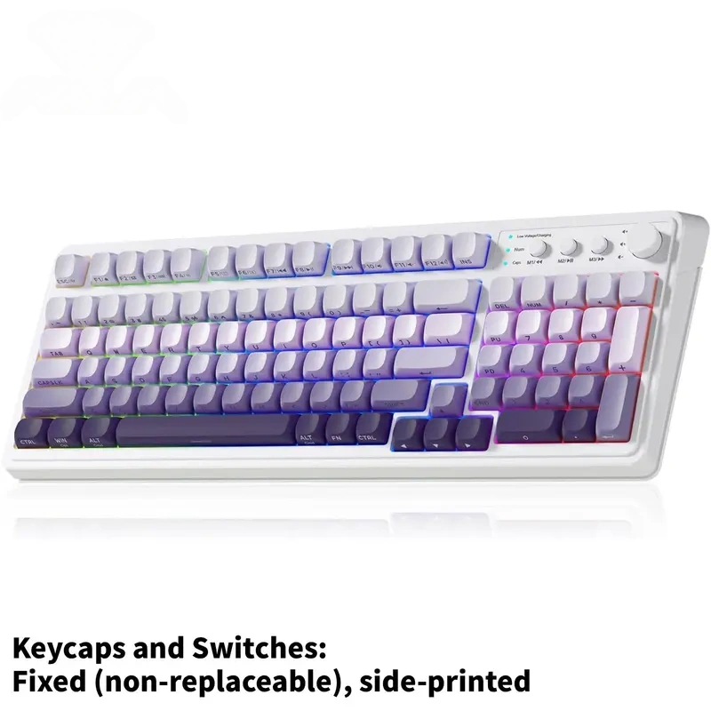 AULA S99 Tri-Mode RGB Gaming Keyboard - Creamy Retro Design