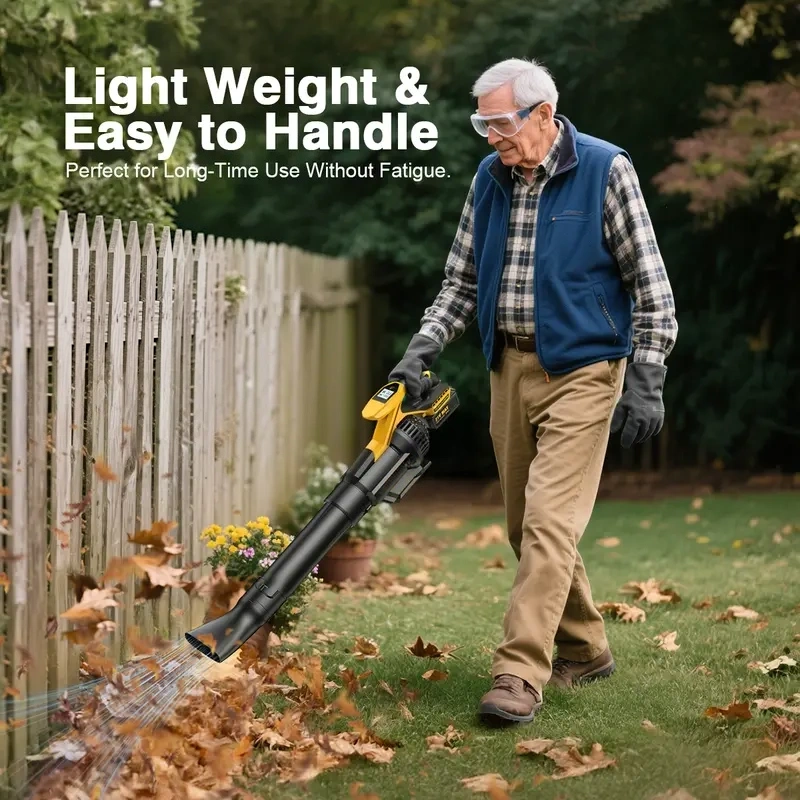 Smart Cordless Leaf & Light Snow Blower – 150 MPH, Dual 4.0Ah Batteries, LCD Control