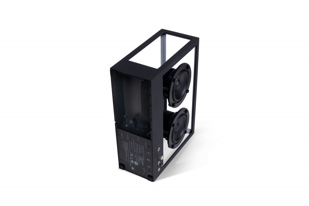 Transparent Speaker Timeless Aluminium and Tempered Glass Design - Bluetooth and Cable