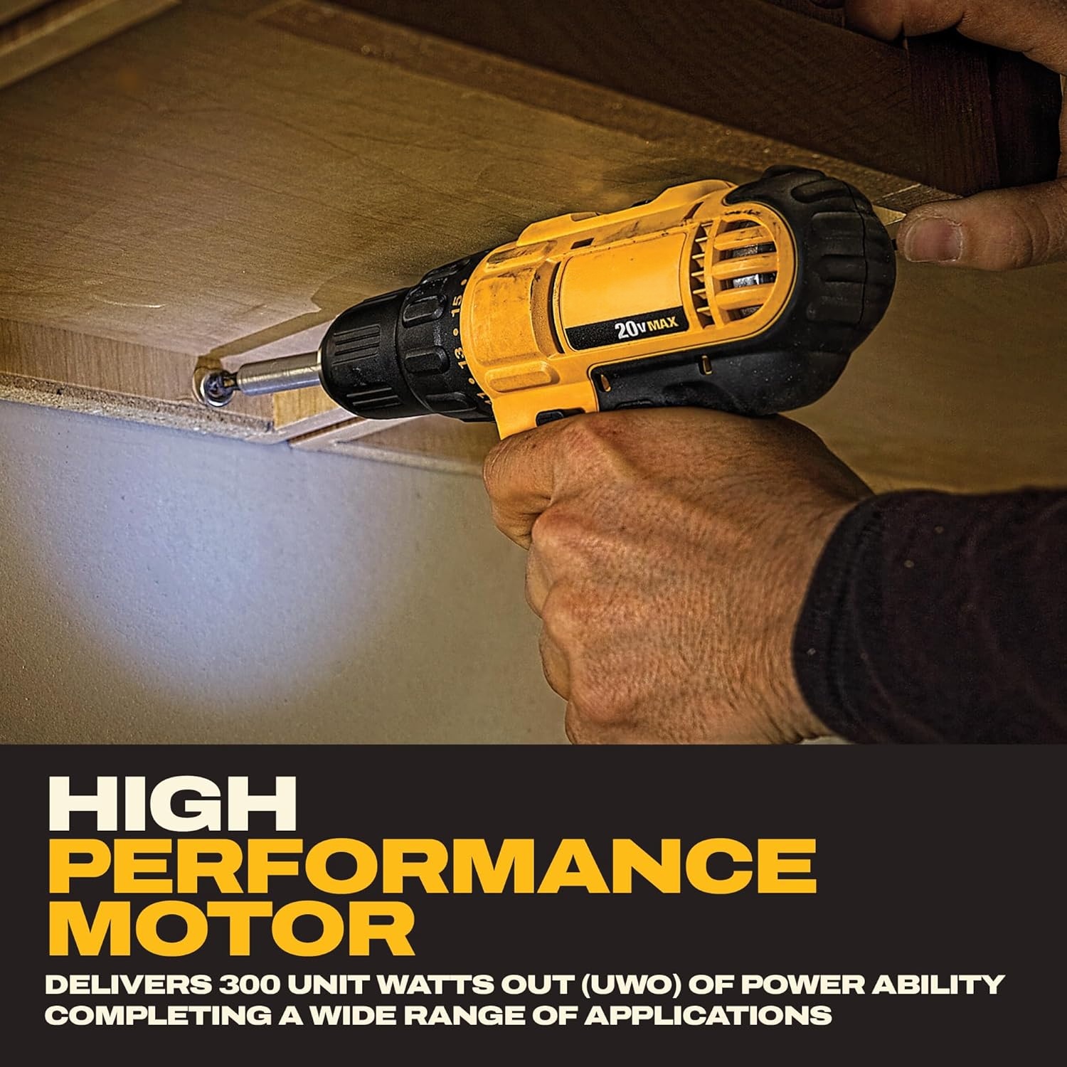 20V Lithium‑Ion Cordless Drill Driver, 2‑Speed 0‑450/1500RPM, 1/2" Ratcheting Chuck, Compact Lightweight Drill for Home DIY & Light Construction, Battery & Charger Included