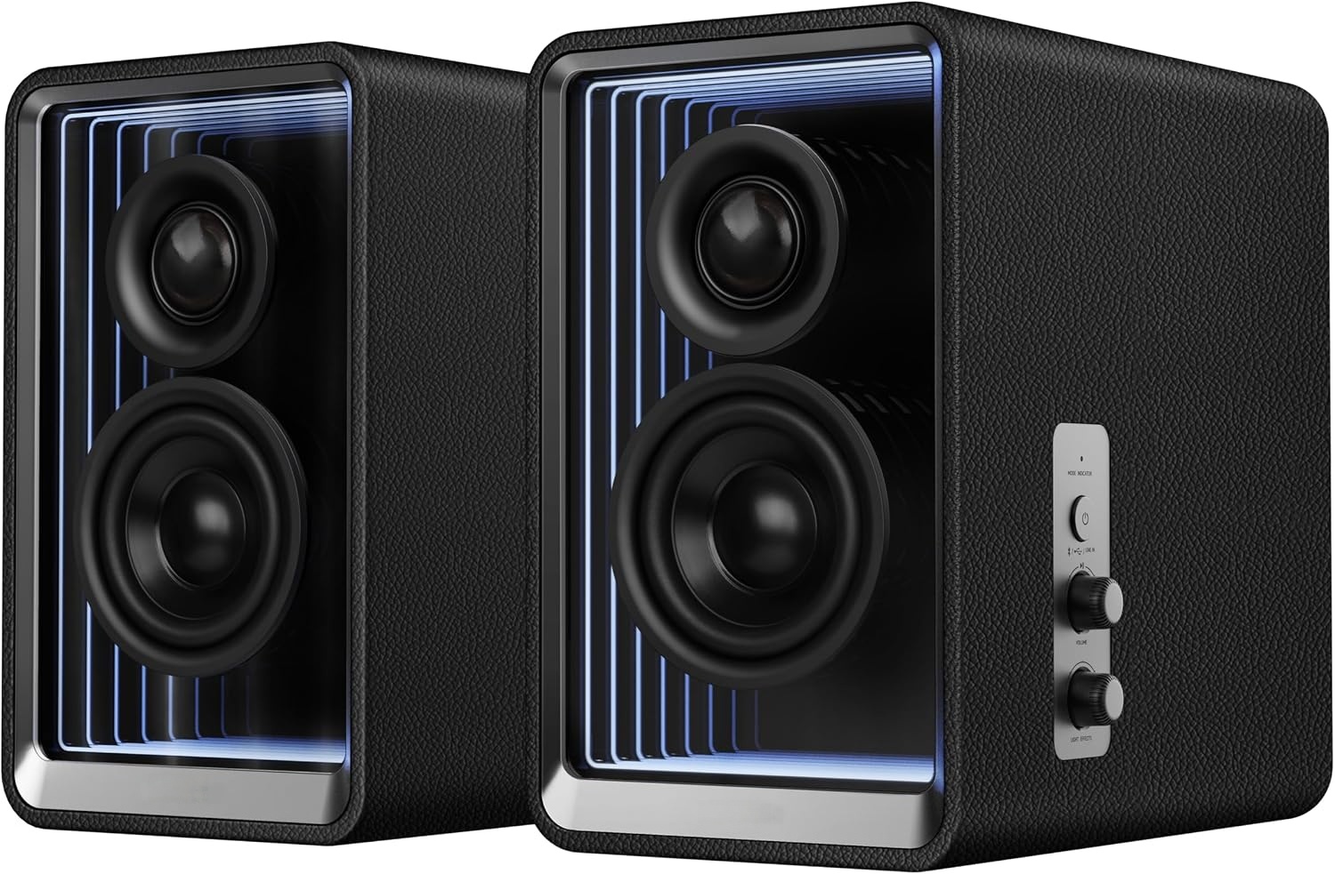 Active Design Monitor Speaker (70W) with RGB Light Effects, 3 TurboGaN USB Quick Charge Ports and Subwoofer Output