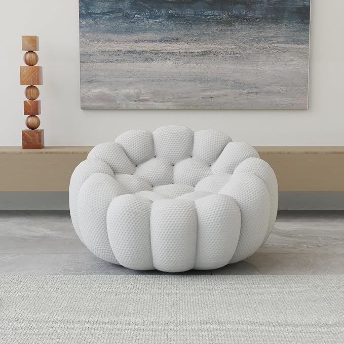 3D Honeycomb Shape Curved Couch for Living Room/Apartment/Small Space