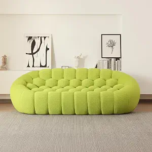 3D Honeycomb Shape Curved Couch for Living Room/Apartment/Small Space