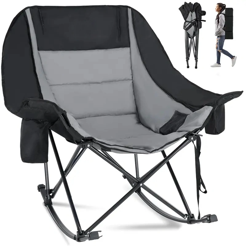 MOPHOTO XXL Oversized Rocking Camping Chair - 400 lbs Support