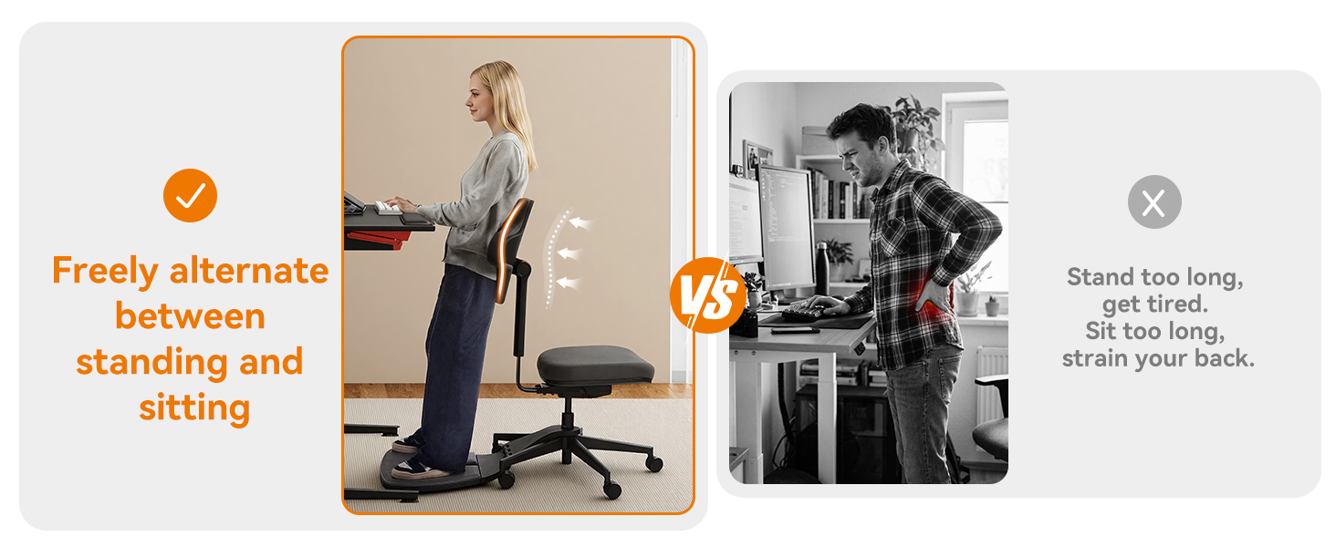 standing desk chair standing mate chair ergonomic leaning standing stool saddle height adjustable