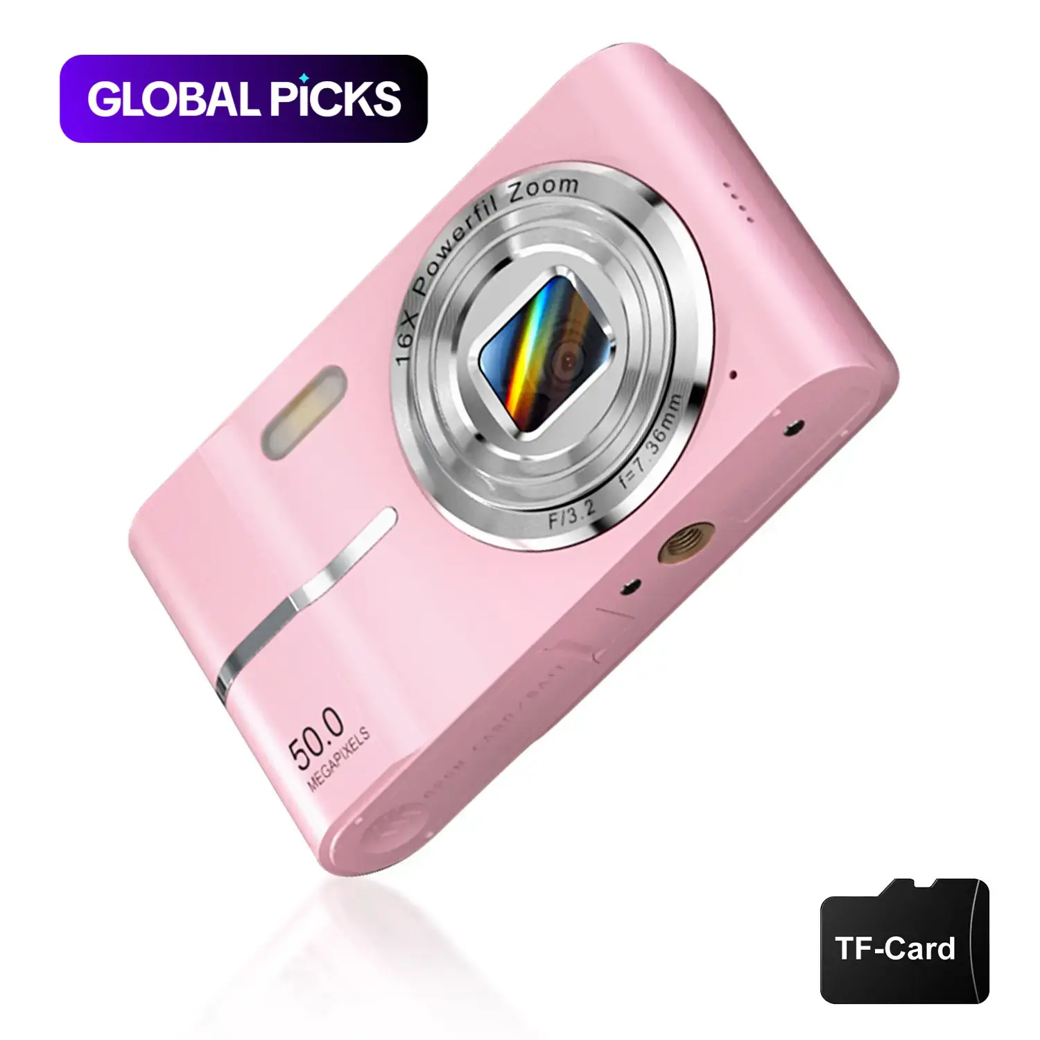 FHD 1080P Digital Camera with 16X Zoom - Portable & Compact