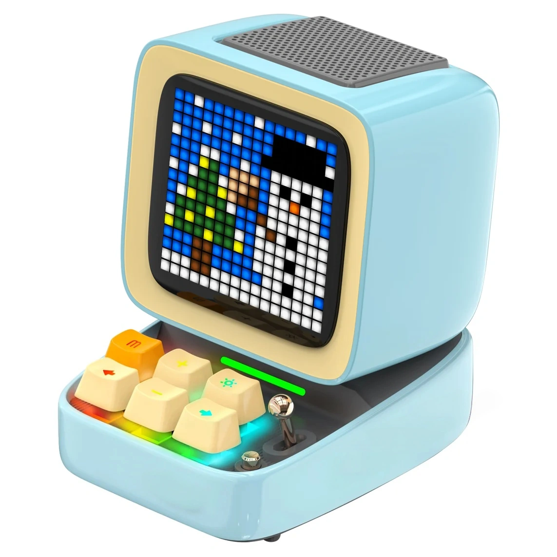 Retro Pixel Art Game Bluetooth Speaker with 16X16 LED App Controlled Front Screen