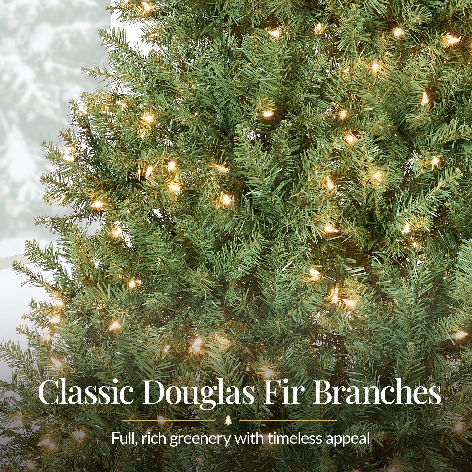 Artificial Christmas Tree Pre-lit w/ Viral Twinkling Lights Douglas Fir