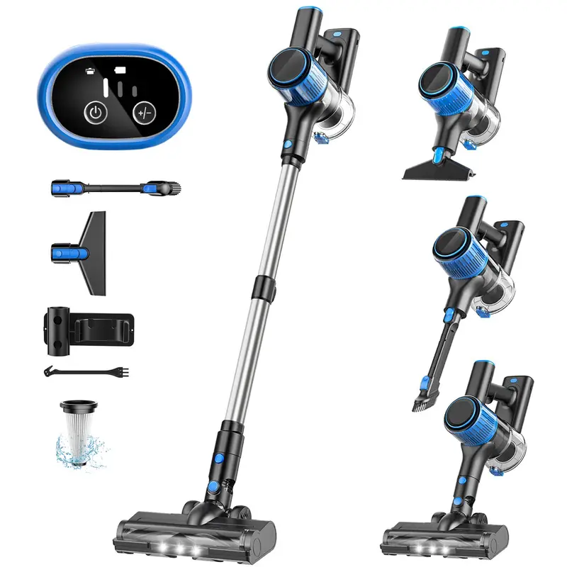 VICEASE Cordless Vacuum Cleaner - 450W, 33Kpa, LED Display