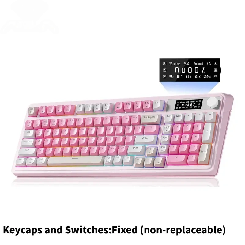 AULA S99 Tri-Mode RGB Gaming Keyboard - Creamy Retro Design