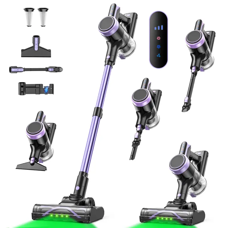 VICEASE Cordless Vacuum Cleaner - 450W, 33Kpa, LED Display