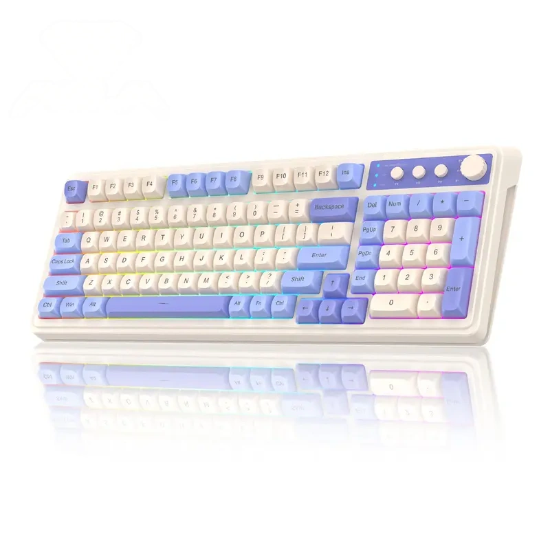 AULA S99 Tri-Mode RGB Gaming Keyboard - Creamy Retro Design