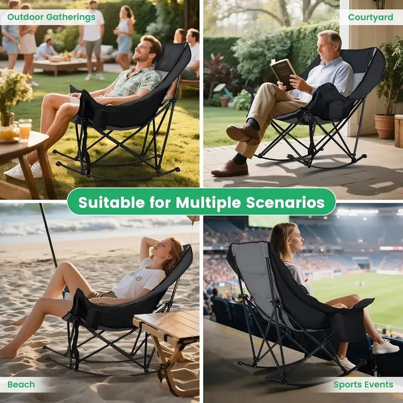 MOPHOTO XXL Oversized Rocking Camping Chair - 400 lbs Support