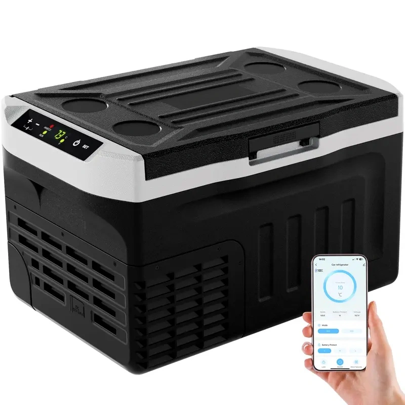 35L 12V Portable Dual Zone Refrigerator, Compact Car Cooling Fridge for Camping, RV, Road Trip & Outdoor Use