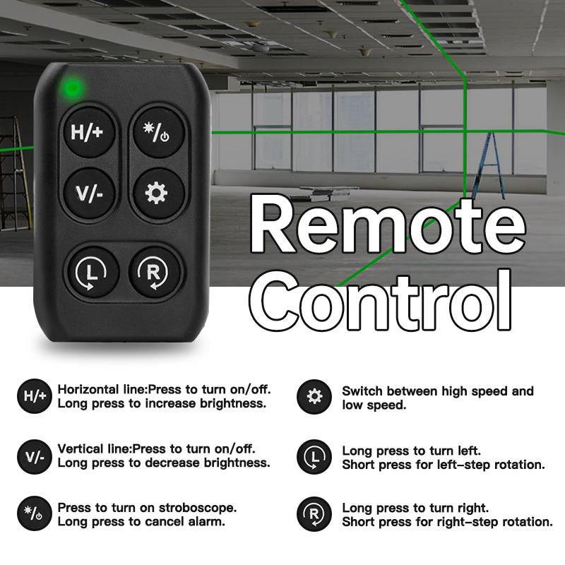 12‑Line Green Laser Level, 3×360° Self‑Leveling Cross Line Laser with Remote Control, 2×2000mAh Batteries, Full Accessories Kit for Tiling Cabinet Installation Indoor Outdoor Construction
