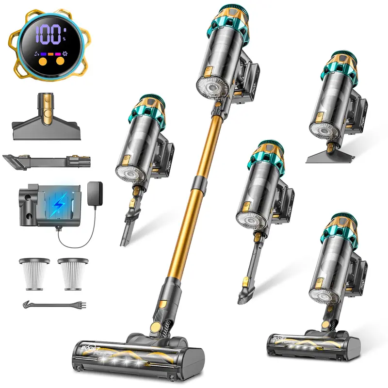 VICEASE Cordless Vacuum Cleaner - 450W, 33Kpa, LED Display