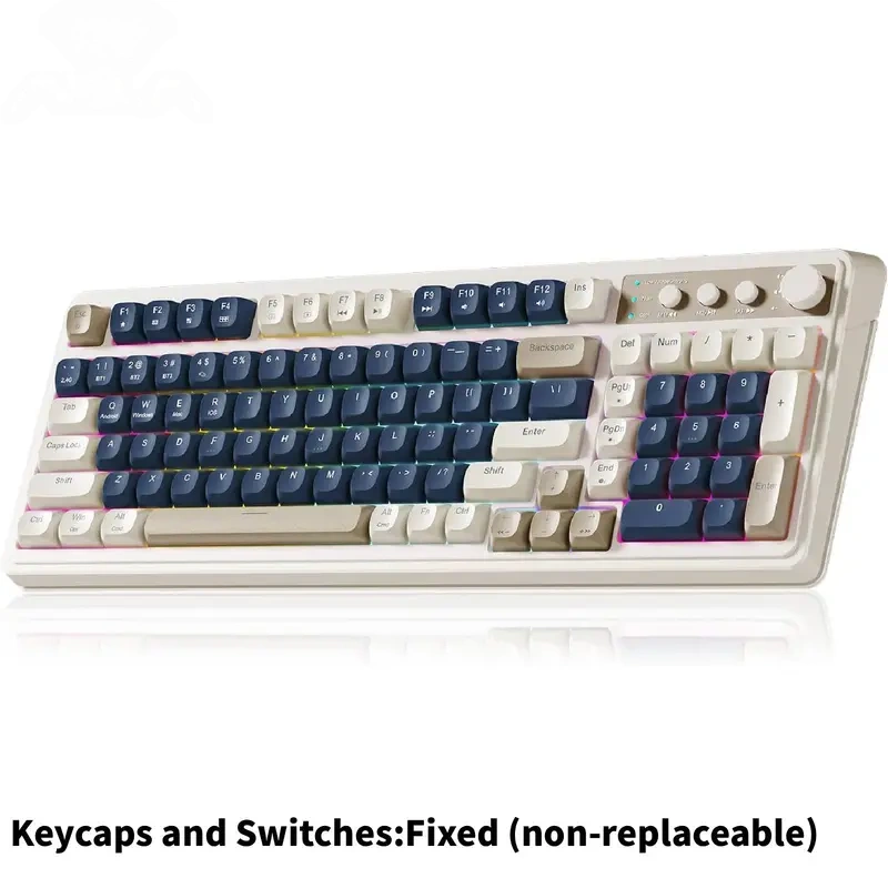 AULA S99 Tri-Mode RGB Gaming Keyboard - Creamy Retro Design