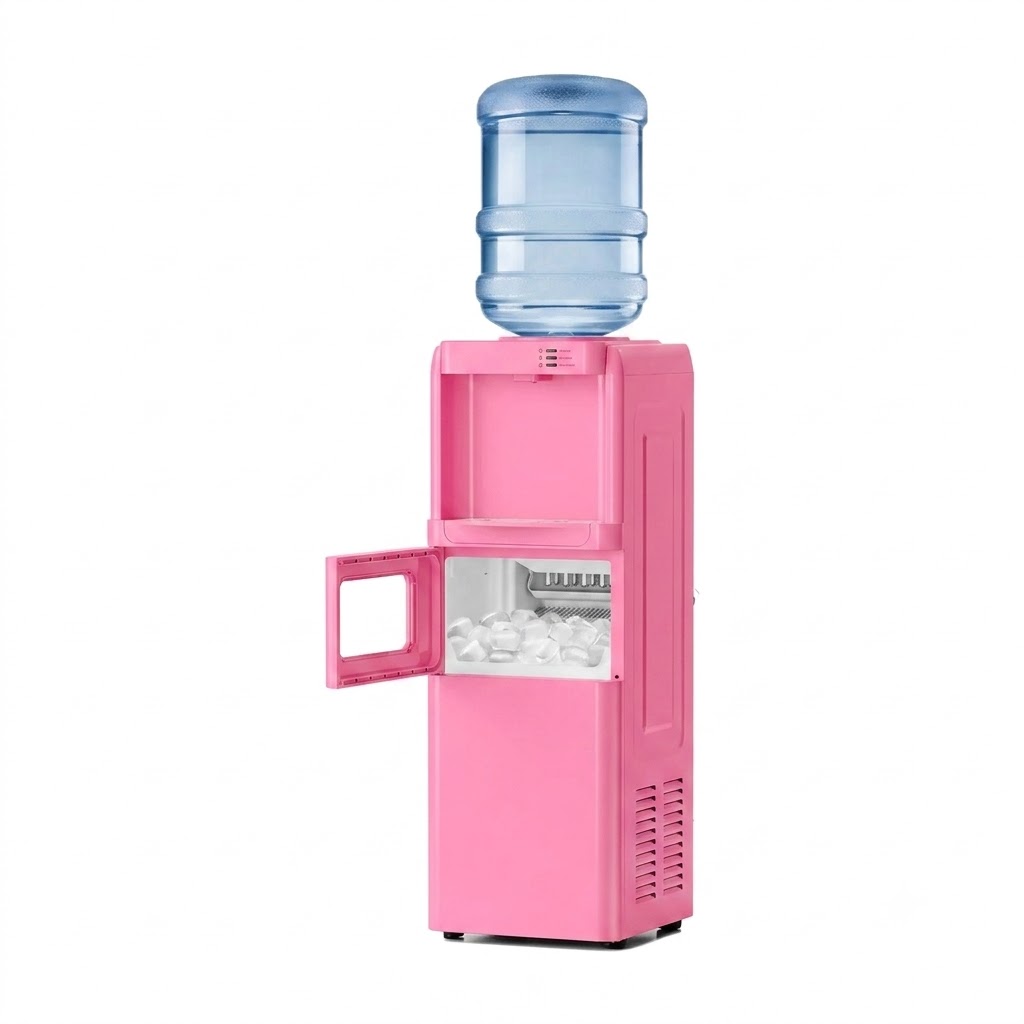  3-In-1 Water Dispenser with Built-In Ice Maker, Water Cooler Dispenser