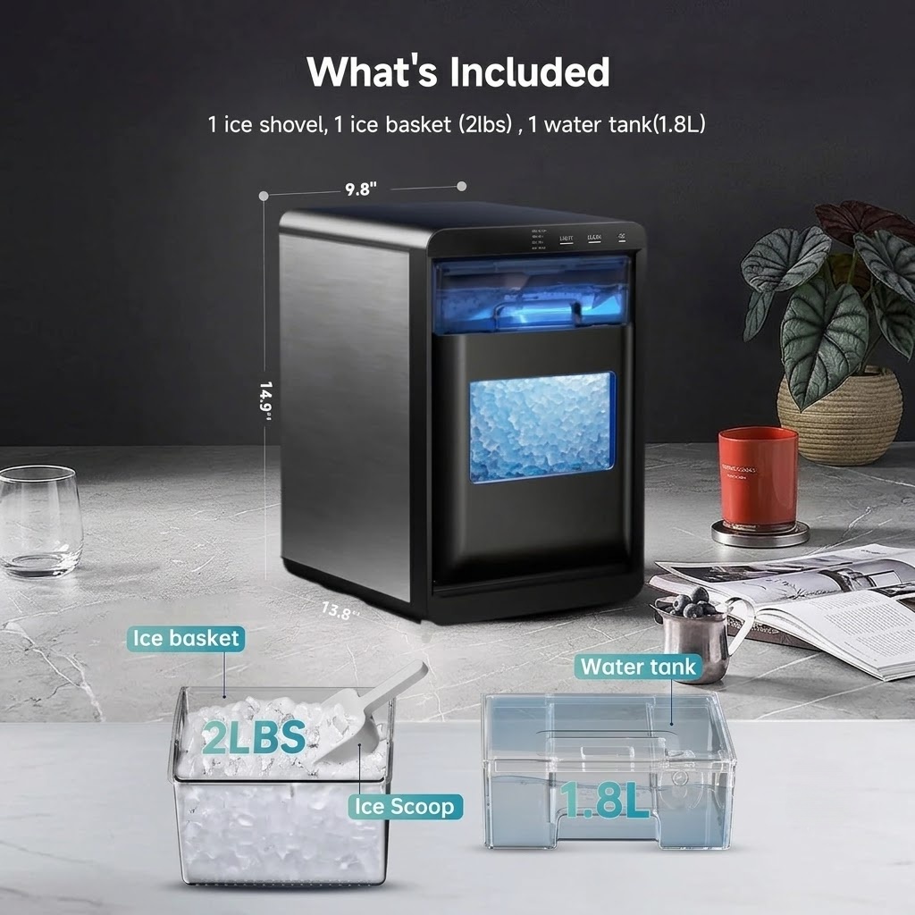 Viral "Good Ice" Nugget Maker | 40Lbs/Day Pellet Ice