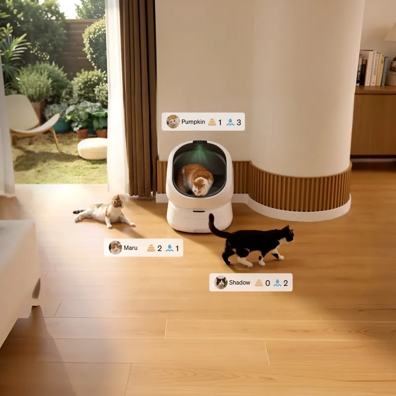 Smart Self-Cleaning Litter Box – AI Camera & Auto Odor Control