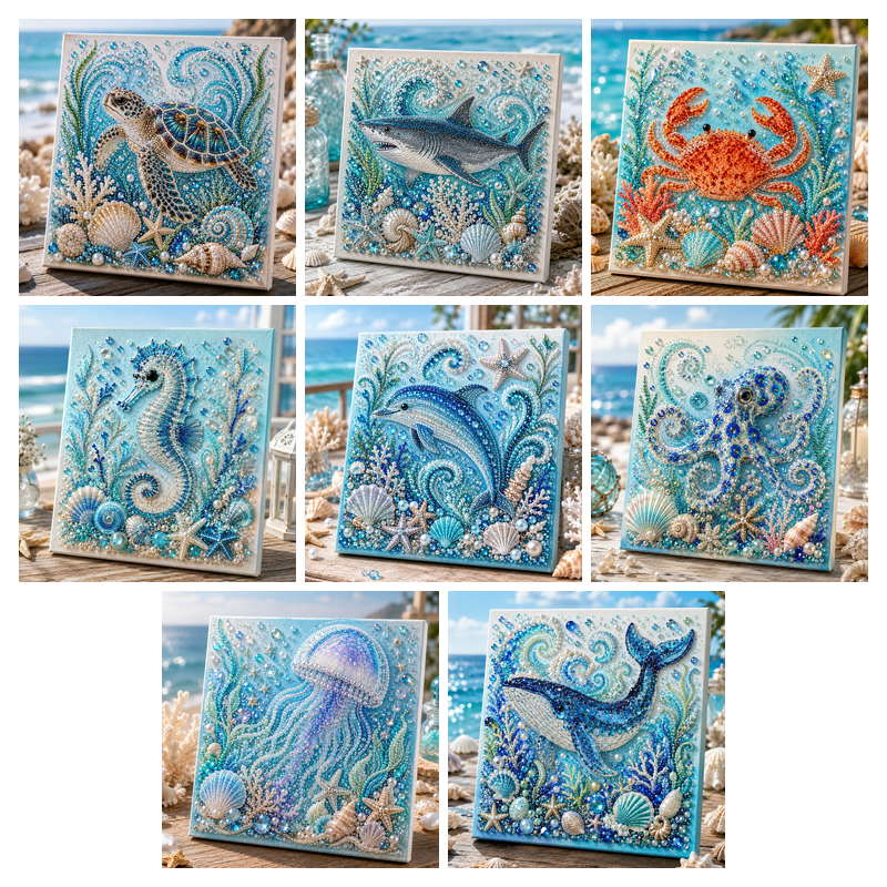 🌊✨ Ocean-Themed Pearl Art DIY Kit