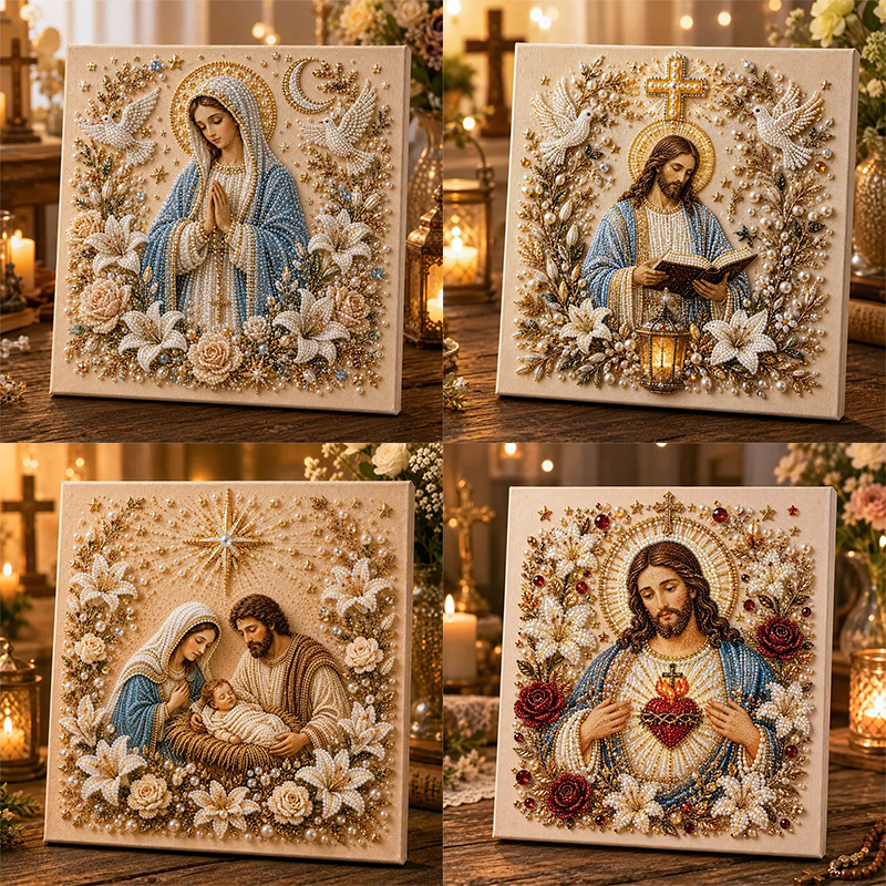 🔥 Last Day 75% OFF – ✝️ DIY Jesus Pearl Art Kit | 3D Pearl-Style Christian Artwork for Prayer Corners & Faith Gifts (📦Buy 3 Free Shipping)
