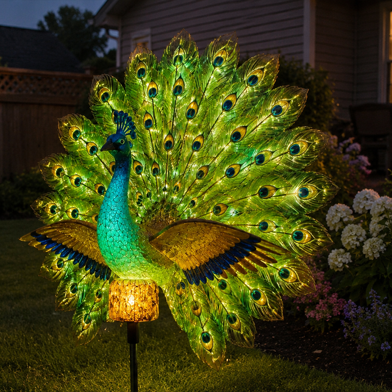 🔥Last Day 60% OFF🦚Solar Peacock Garden Sculpture