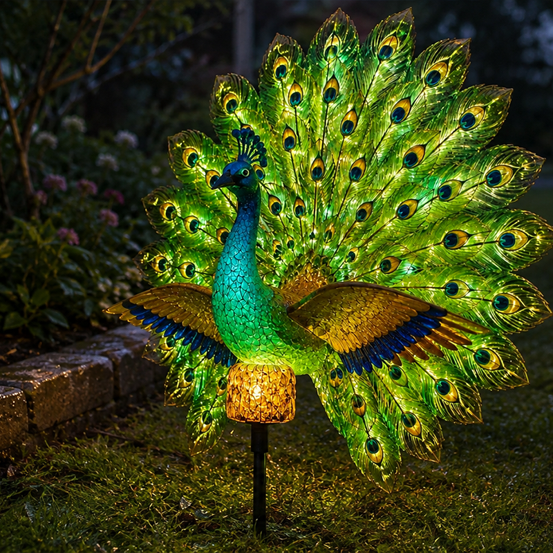 🔥Last Day 60% OFF🦚Solar Peacock Garden Sculpture