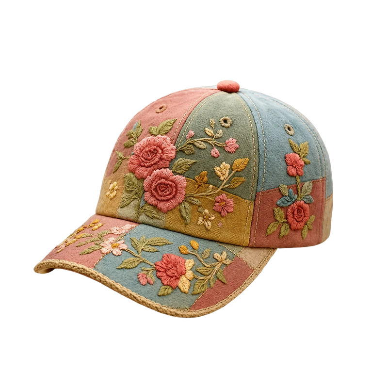 🔥 LIMITED-TIME 50% OFF – Women’s Vintage Floral Embroidered Patchwork Baseball Cap 🌸