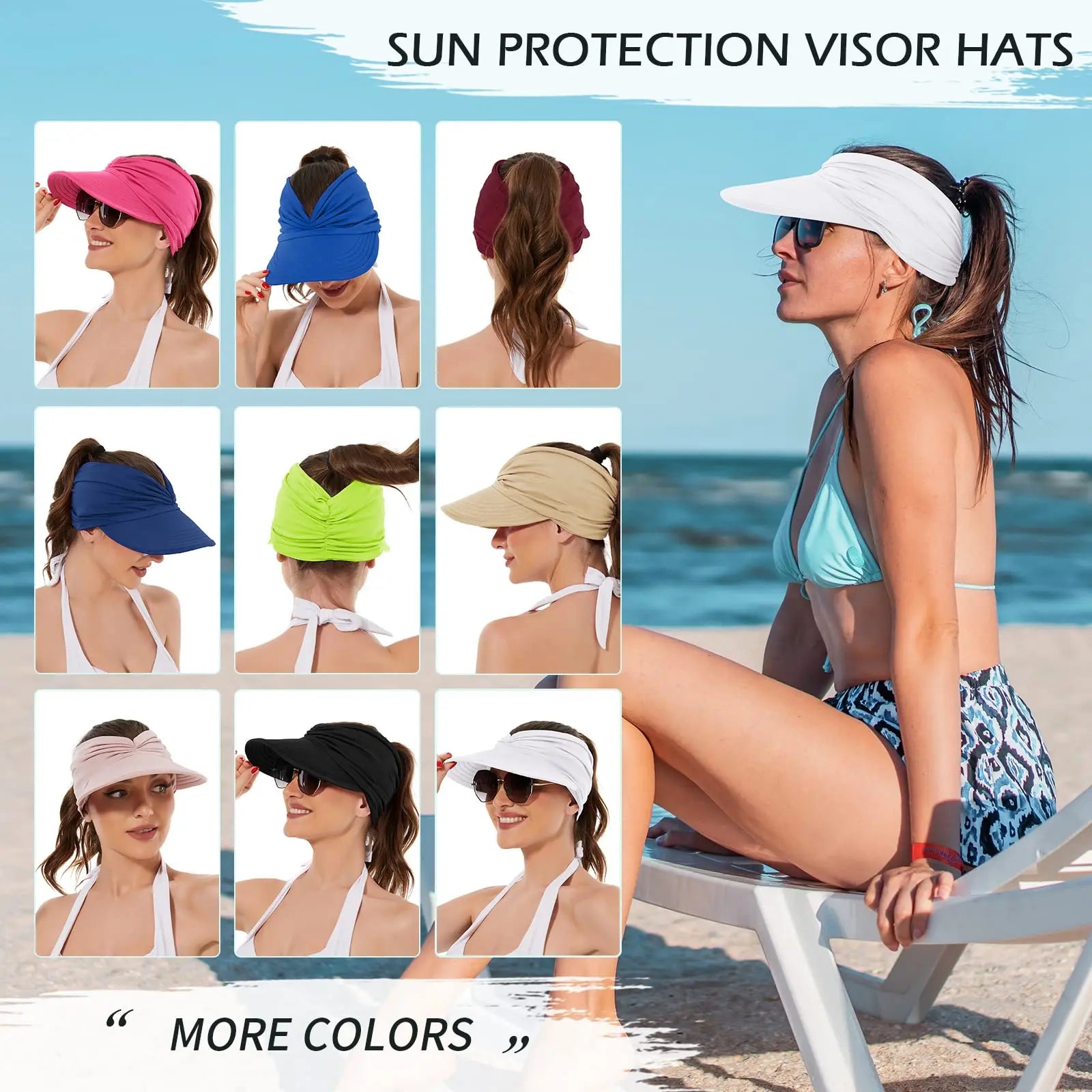 🔥 LAST DAY 70% OFF 🔥 - Women's UPF 50+ UV Protection Sun Visor Hat
