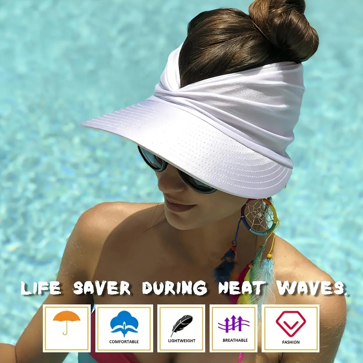 🔥 LAST DAY 70% OFF 🔥 - Women's UPF 50+ UV Protection Sun Visor Hat