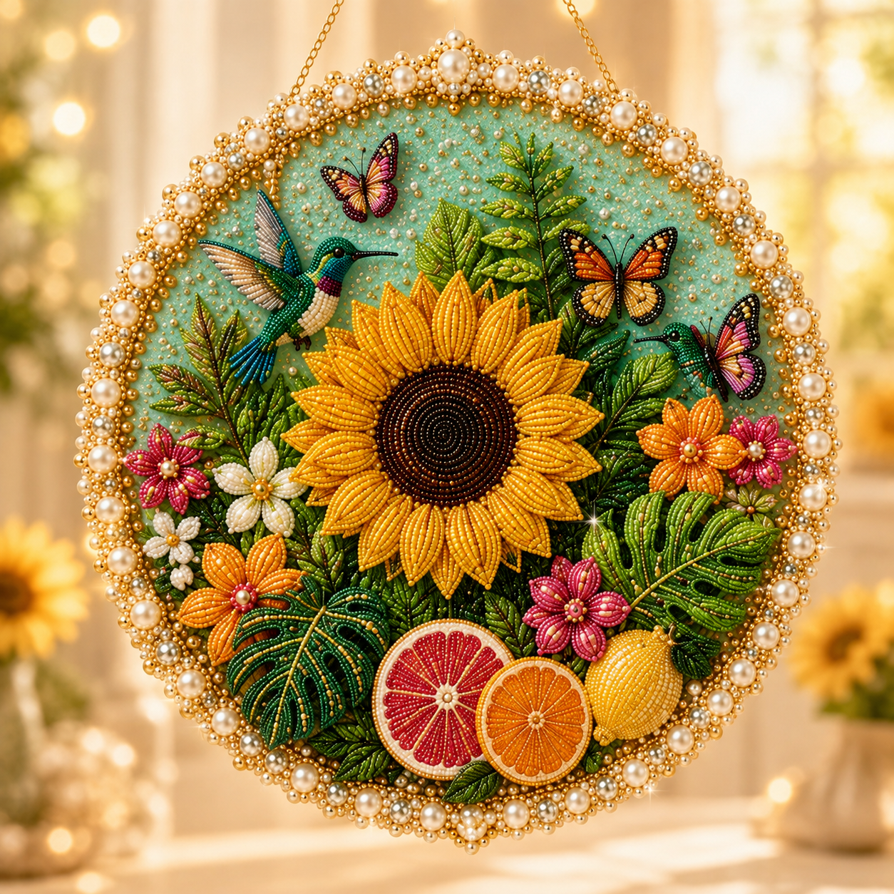 ✨ Four Seasons Pearl Wreath DIY Kit — Sparkling Seasonal Décor 💎