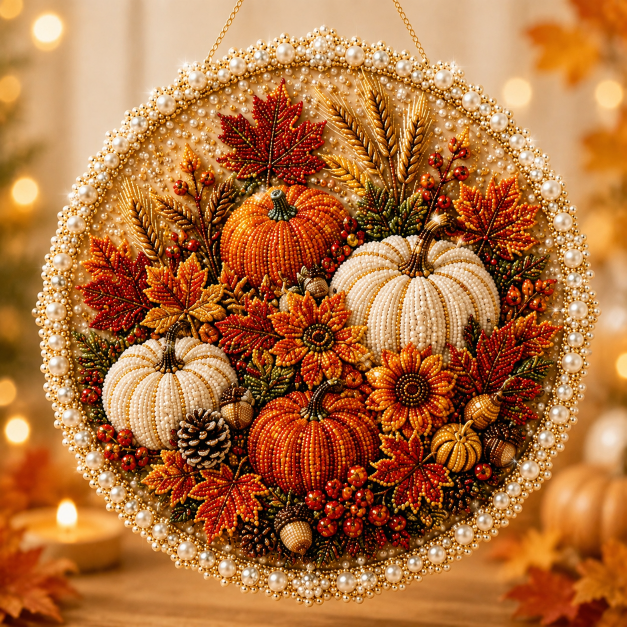 ✨ Four Seasons Pearl Wreath DIY Kit — Sparkling Seasonal Décor 💎