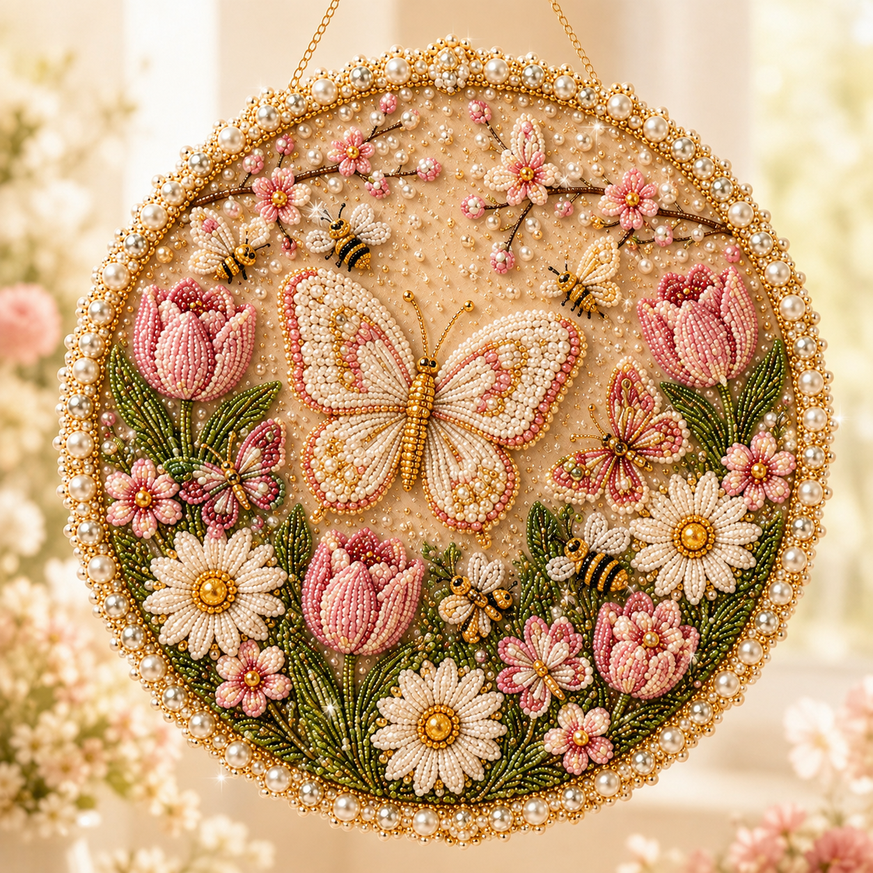✨ Four Seasons Pearl Wreath DIY Kit — Sparkling Seasonal Décor 💎