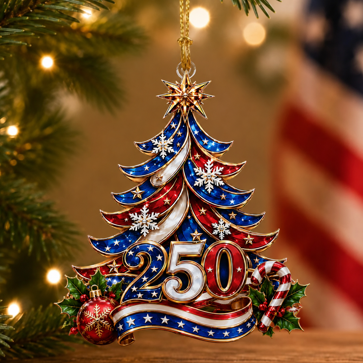 🔥 Last Day 70% OFF 🔥USA 250th Anniversary Christmas Ornament