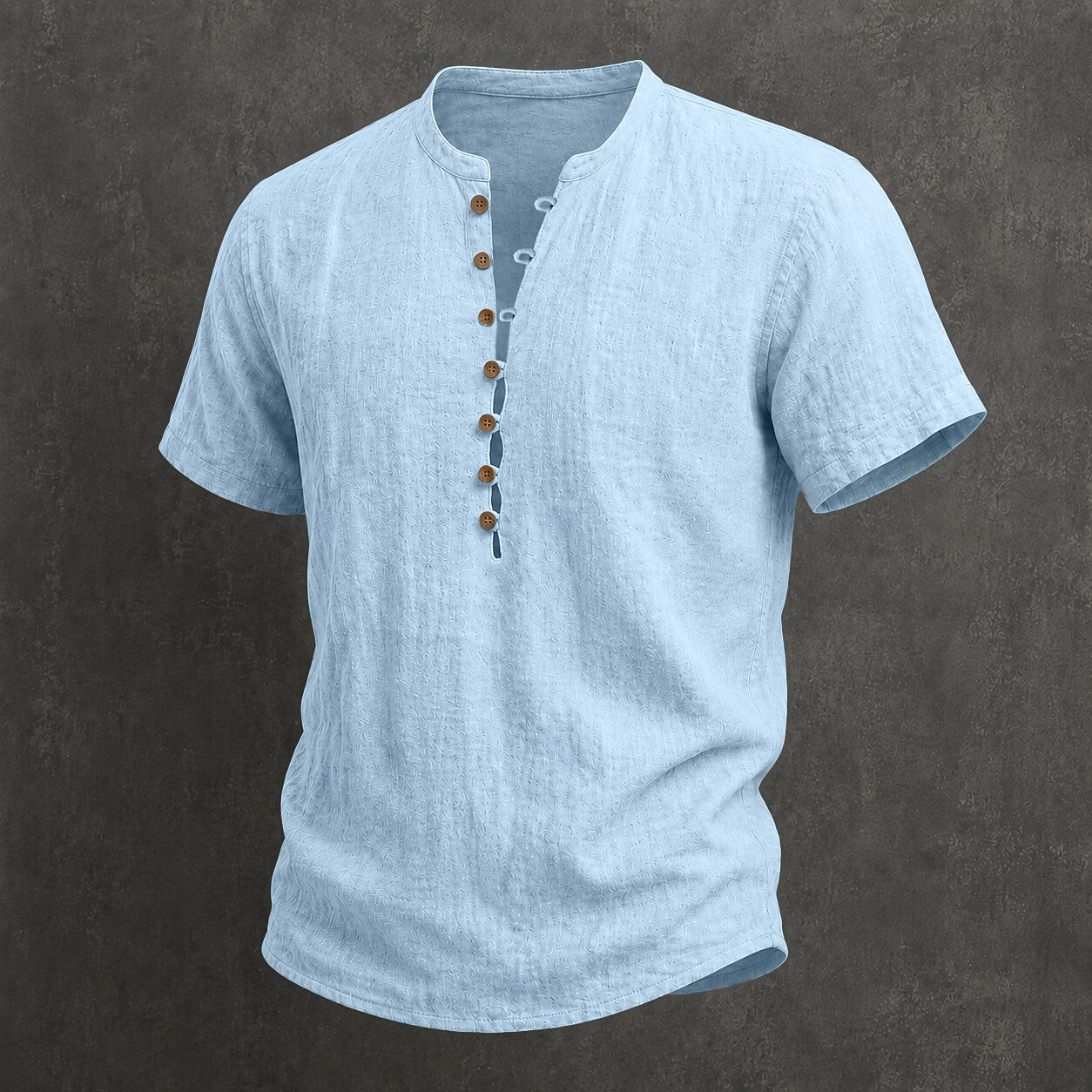🔥 Limited-Time 50% Off – Men’s Lightweight Textured Henley Summer Shirt