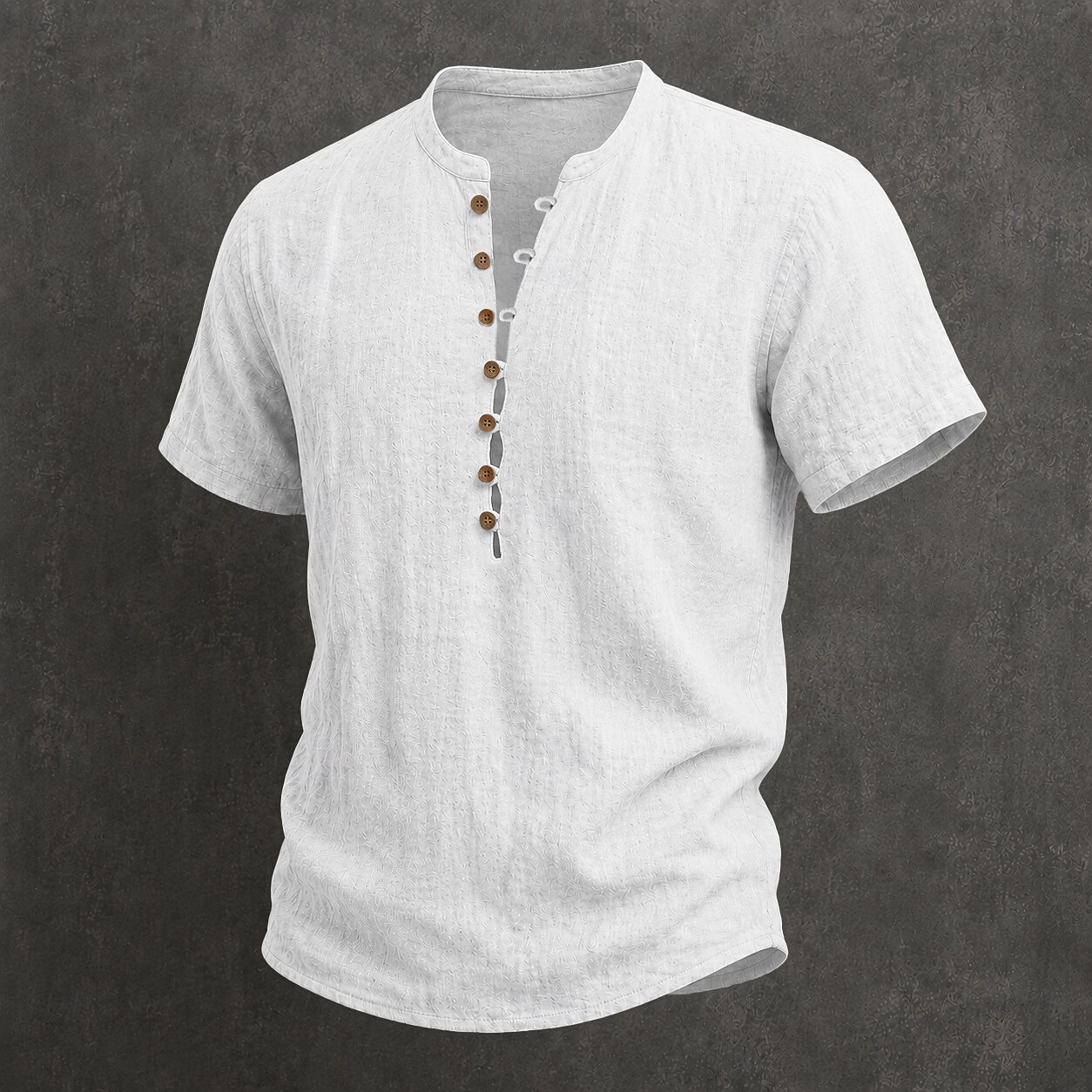 🔥 Limited-Time 50% Off – Men’s Lightweight Textured Henley Summer Shirt