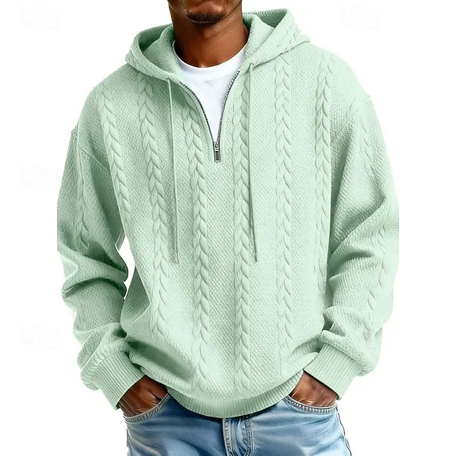 Men's Jacquard Hoodie Pullover Hoodie Sweatshirt